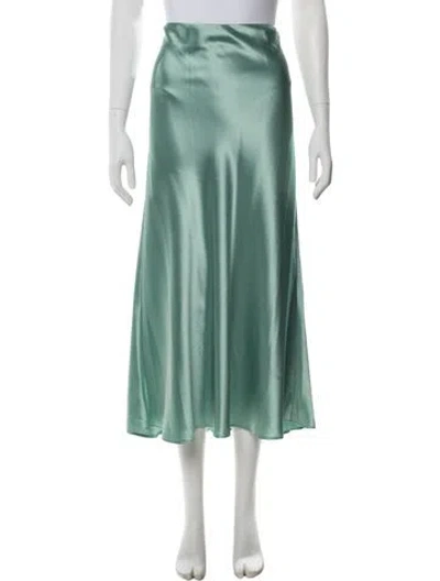 Pre-owned Galvan Midi Length Skirt In Green