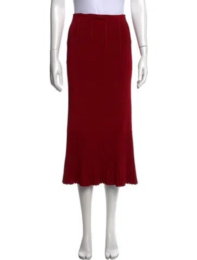 Pre-owned Galvan Midi Length Skirt In Red