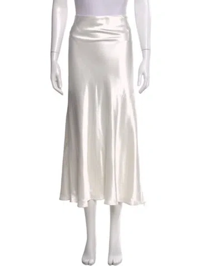 Pre-owned Galvan Midi Length Skirt In Silver