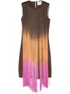 Galvan Mobilia Mini Dress In Brown