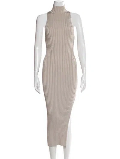 Pre-owned Galvan Mock Neck Midi Length Dress