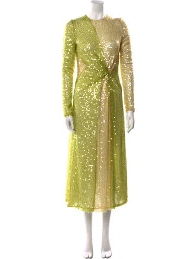 Pre-owned Galvan Nylon Long Dress In Multi