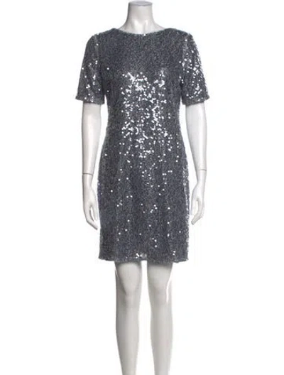 Pre-owned Galvan Nylon Mini Dress In Blue