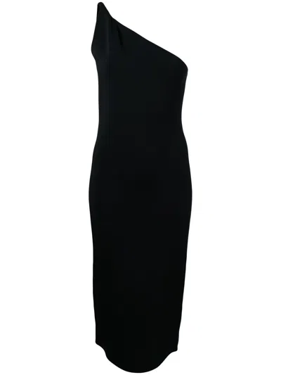Galvan One-shoulder Dress In Black