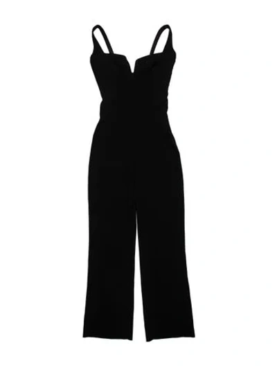 Pre-owned Galvan One-shoulder Jumpsuit In Black