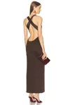 Galvan Opta Dress In Chocolate