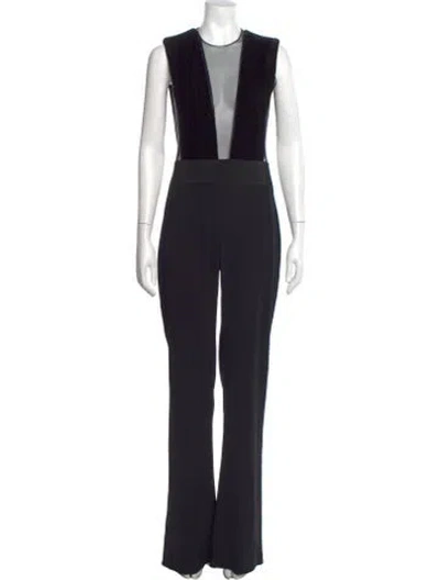 Pre-owned Galvan Plunge Neckline Jumpsuit In Multi