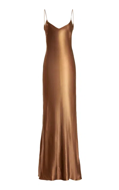 Galvan Provence Dress In Gold