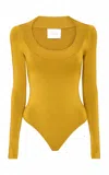 Galvan Sasha Ballet Bodysuit In Olive