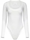 Galvan Sasha Boat-neck Bodysuit In White