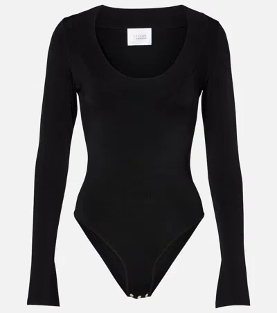 Galvan Sasha Scoop-neck Bodysuit In Black