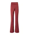 Galvan Satin Flared Pants In Red
