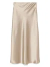 Galvan Satin Midi Skirt In 中性色