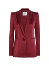 Galvan Satin Single-breasted Blazer In Multi