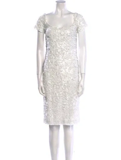 Pre-owned Galvan Scoop Neck Knee-length Dress W/ Tags In Neutral