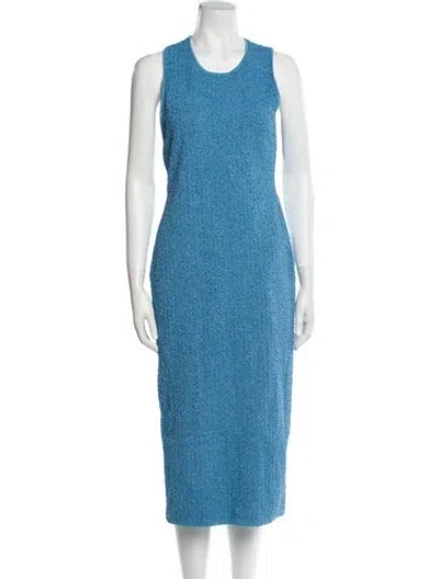 Pre-owned Galvan Scoop Neck Midi Length Dress