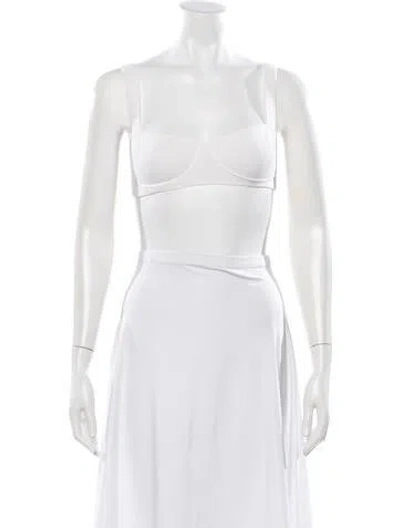 Pre-owned Galvan Scoop Neck Sleeveless Sports Bra In Neutrals