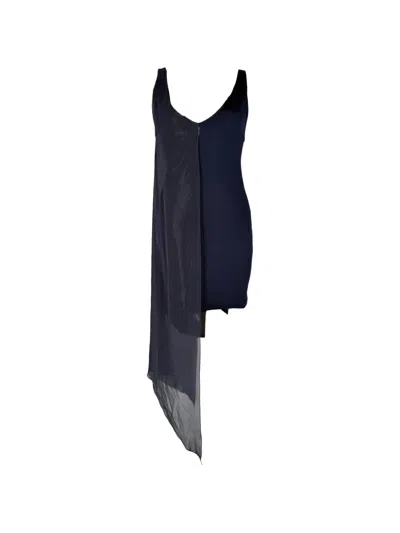 Pre-owned Galvan Sequined Overlay Dress In Blue