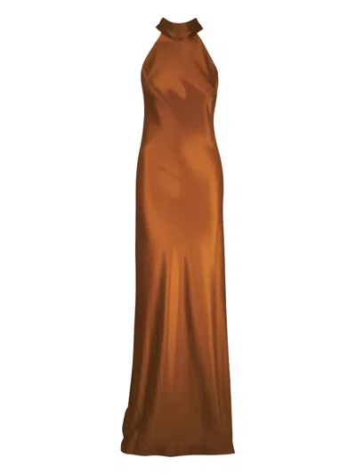 Galvan Sienna Gown In Brown