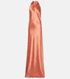 Galvan Robe Sienna Aus Satin In Braun