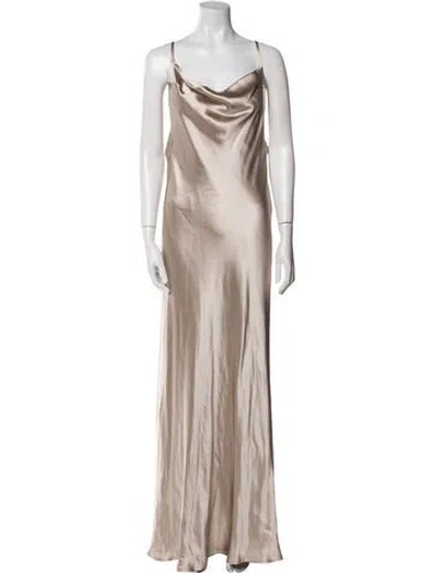Pre-owned Galvan Silk Long Dress