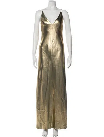 Pre-owned Galvan Silk Long Dress