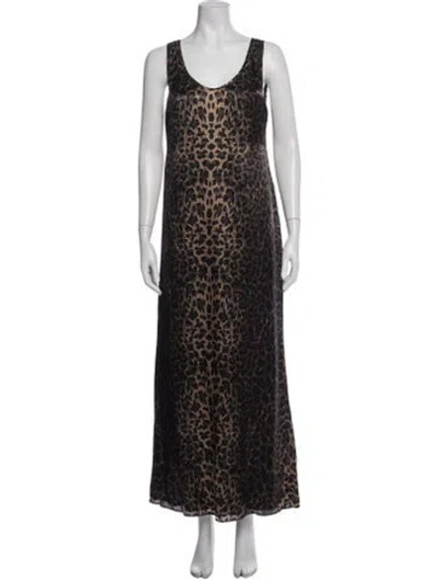 Pre-owned Galvan Silk Long Dress In Blue