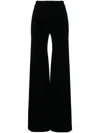 Galvan Winter Sun Velvet Wide Pants In Black