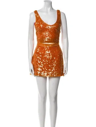 Pre-owned Galvan Skirt Set In Orange
