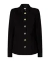 Galvan Solid Color Suede Jacket In Black