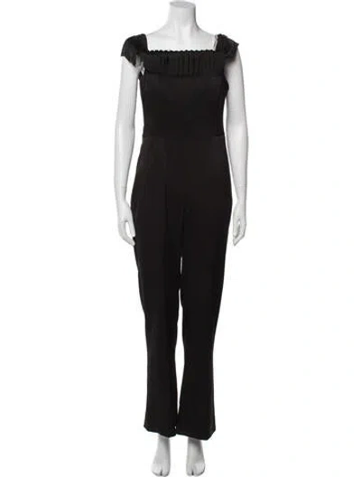 Pre-owned Galvan Square Neckline Jumpsuit In Black