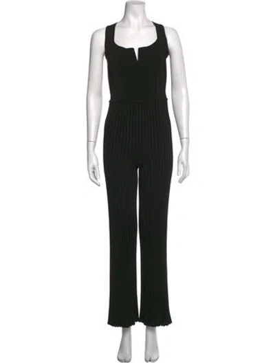 Pre-owned Galvan Square Neckline Jumpsuit In Black