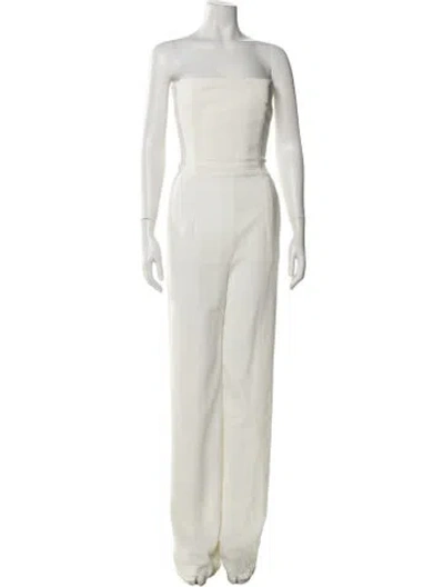 Pre-owned Galvan Strapless Jumpsuit In Neutral