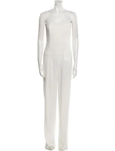Pre-owned Galvan Strapless Jumpsuit In Neutral