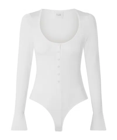 Galvan Stretch-jersey Bodysuit In White