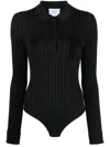 GALVAN STRIPE-PRINT LONG-SLEEVE BODYSUIT