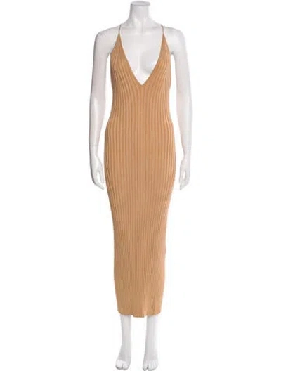 Pre-owned Galvan Striped Long Dress