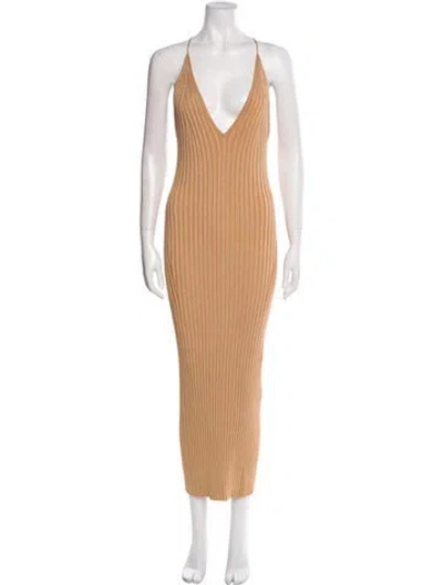 Pre-owned Galvan Striped Long Dress