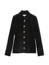 Galvan Suede Jacket In Black