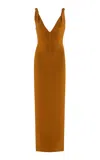 Galvan Tyra Twisted Dress In Neutral