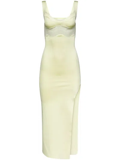 Galvan Uma Pencil Dress In Green