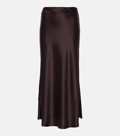 Galvan Valetta Midi Skirt In Brown