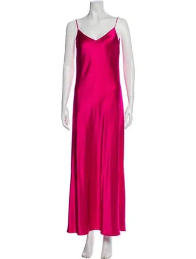 Pre-owned Galvan V-neck Long Dress W/ Tags In Pink