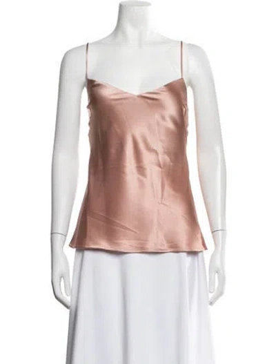 Pre-owned Galvan V-neck Sleeveless Top In Neutrals