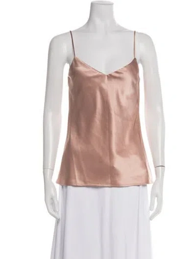 Pre-owned Galvan V-neck Sleeveless Top In Pink