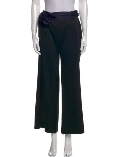 Pre-owned Galvan Wide Leg Pants In Black