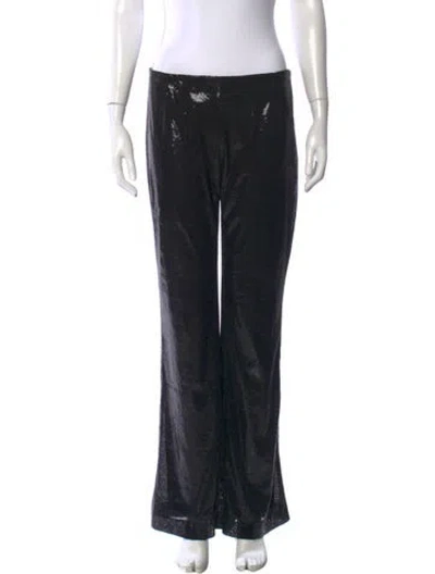 Pre-owned Galvan Wide Leg Pants In Black