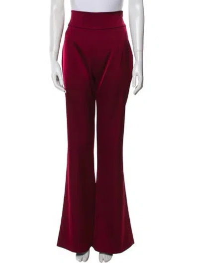 Pre-owned Galvan Wide Leg Pants In Burgundy