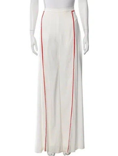 Pre-owned Galvan Wide Leg Pants In White
