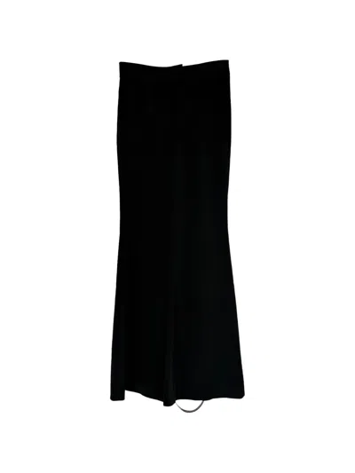 Pre-owned Galvan Wide-leg Trousers In Black